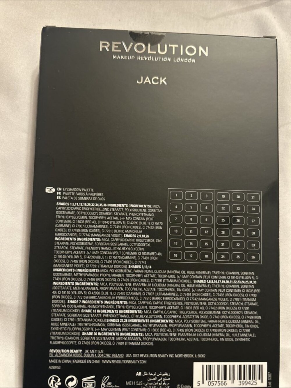 Revolution Nightmare Before Christmas Jack Eyeshadow Palette DISNEY TIM BURTON - Picture 7 of 10